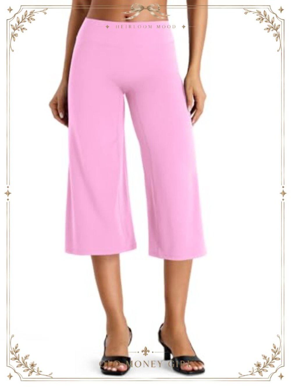 YEOREO No Front Seam Low Rise V-Back Yoga Capris Leggings